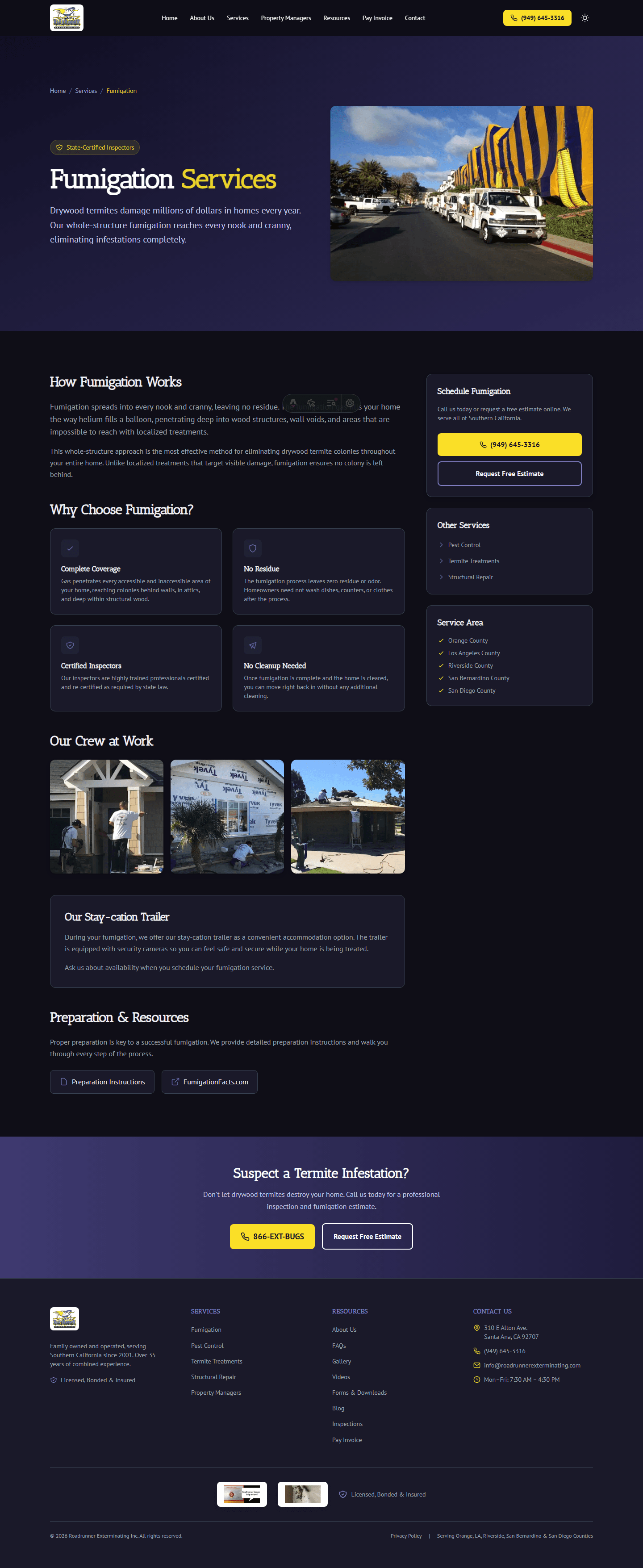 Roadrunner Exterminating — WordPress to Astro Rebuild — Site